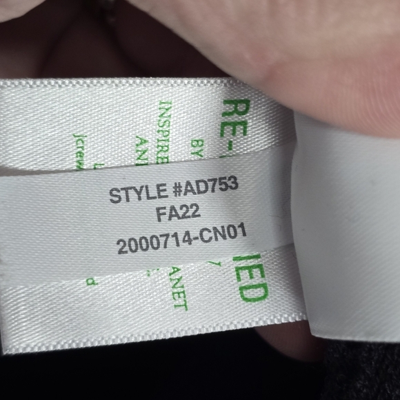 J Crew Ella Black Open Front Longline Blazer Cardigan Duster Sweater , Sz M P - Picture 7 of 8